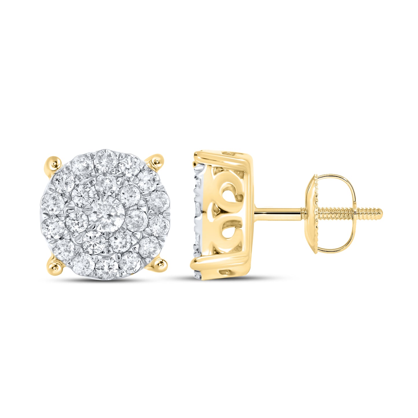 10kt Yellow Gold 0.74 CTW Natural Diamond Earrings
