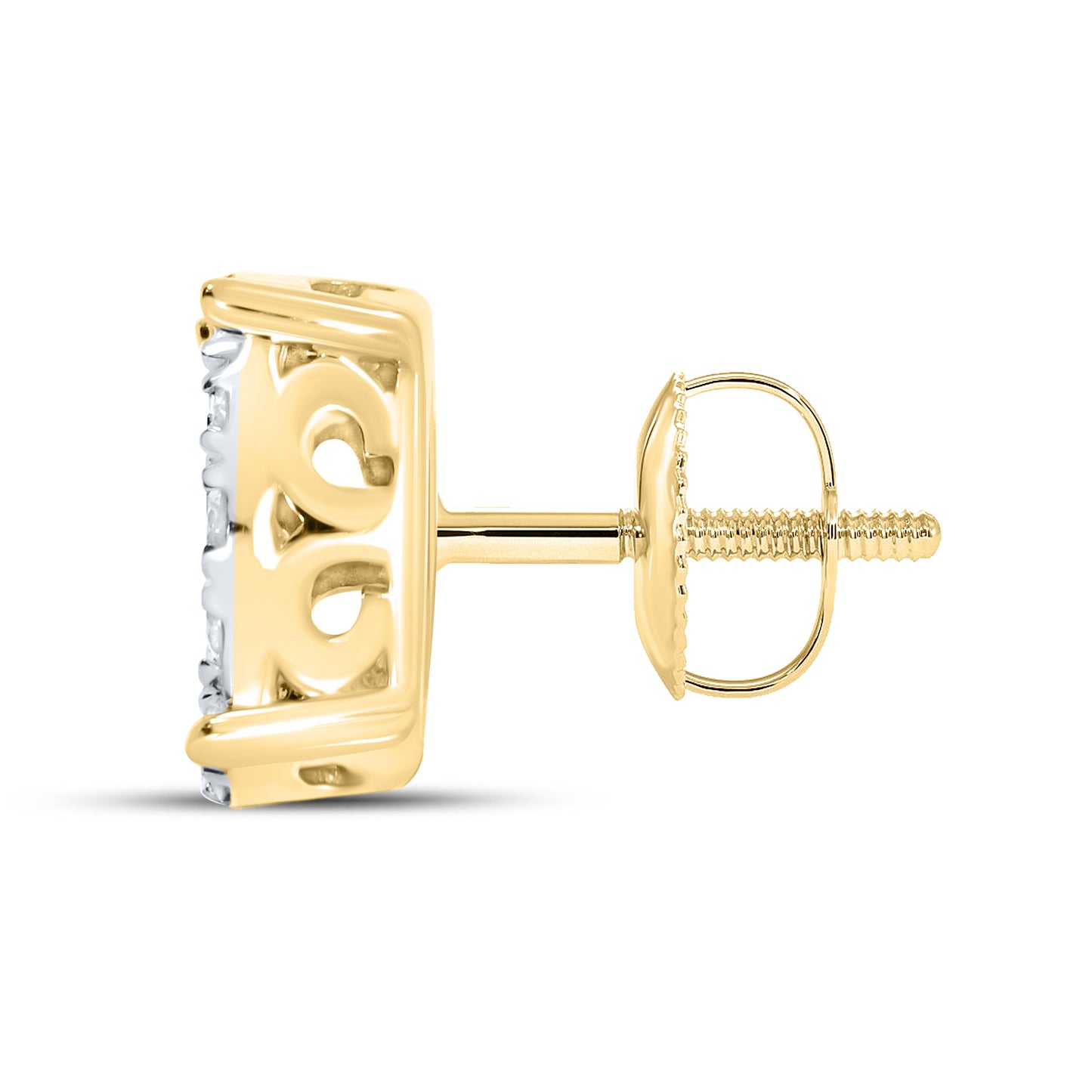 10kt Yellow Gold 0.95 Natural Diamond Earrings
