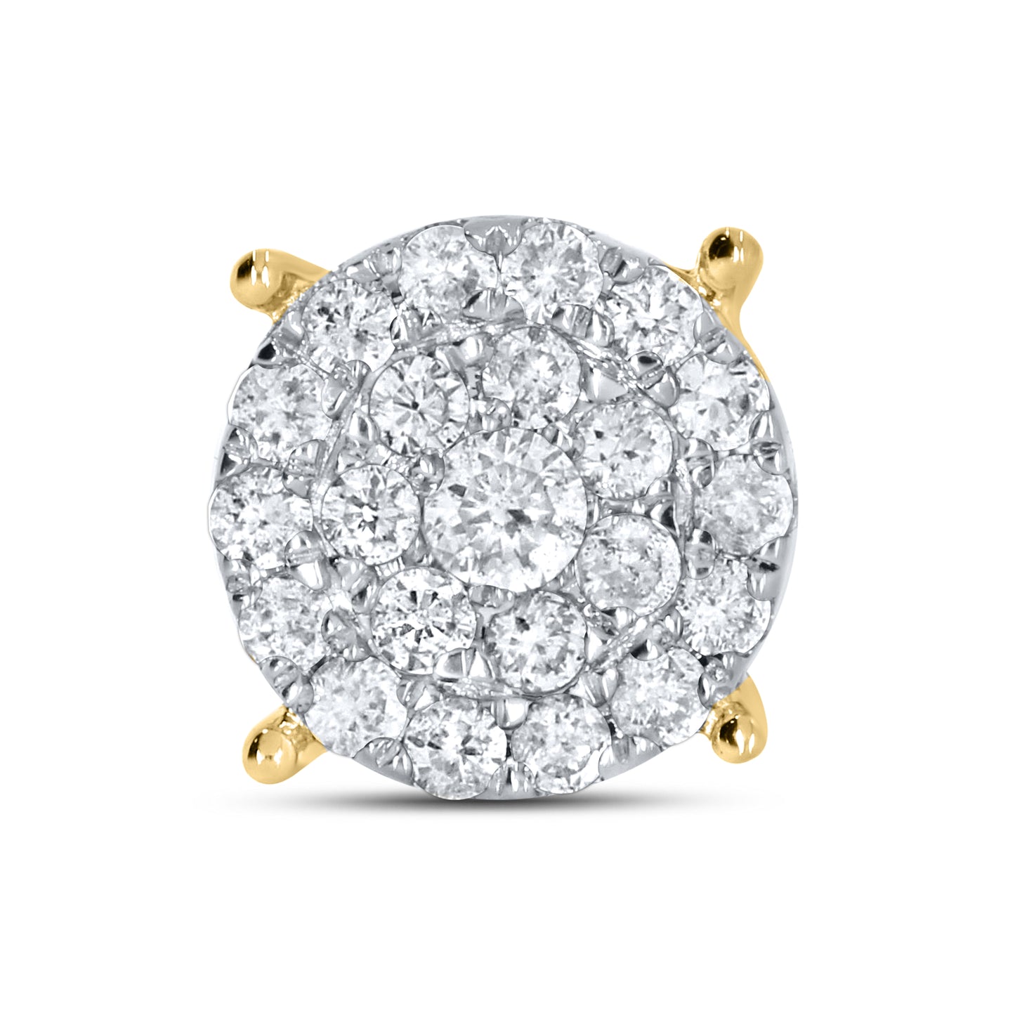 10kt Yellow Gold 0.95 Natural Diamond Earrings