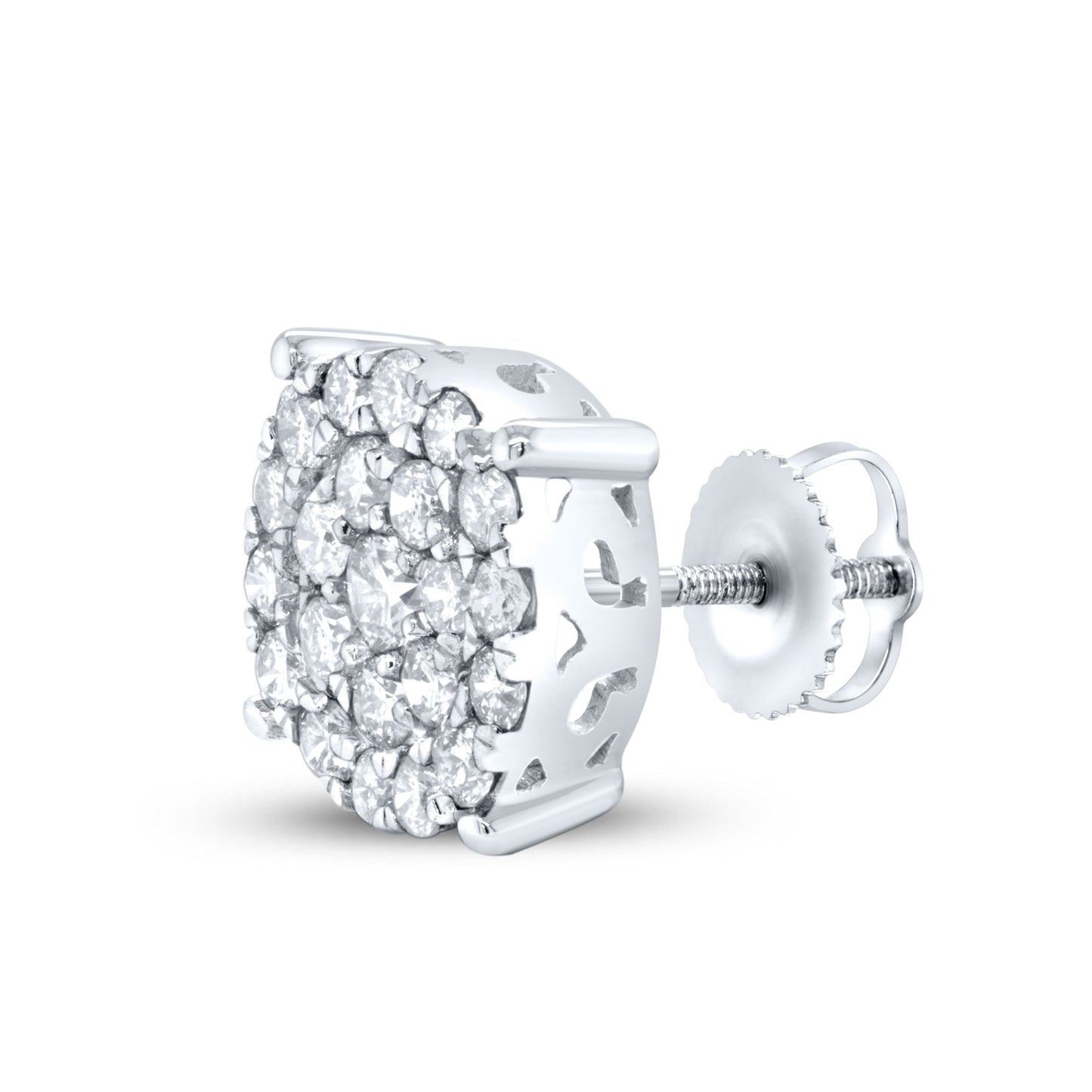 10kt white gold 2.07ctw Diamond Earrings