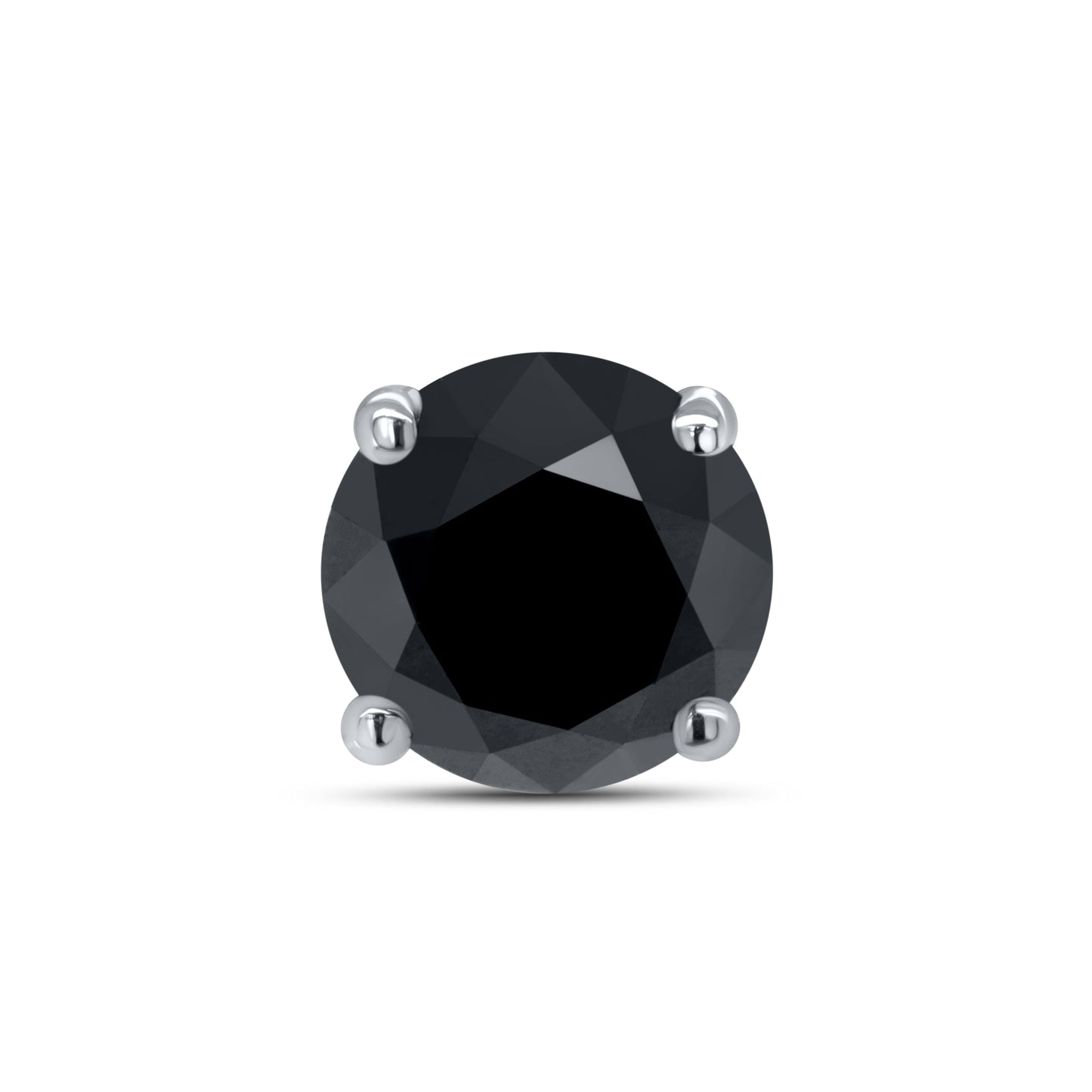 10kt white gold Black Dia Earrings