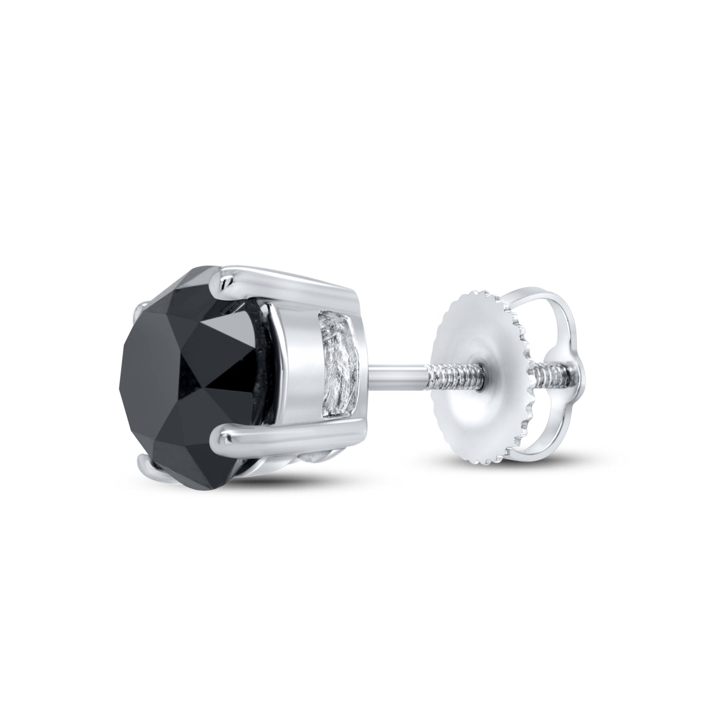 10kt white gold Black Dia Earrings