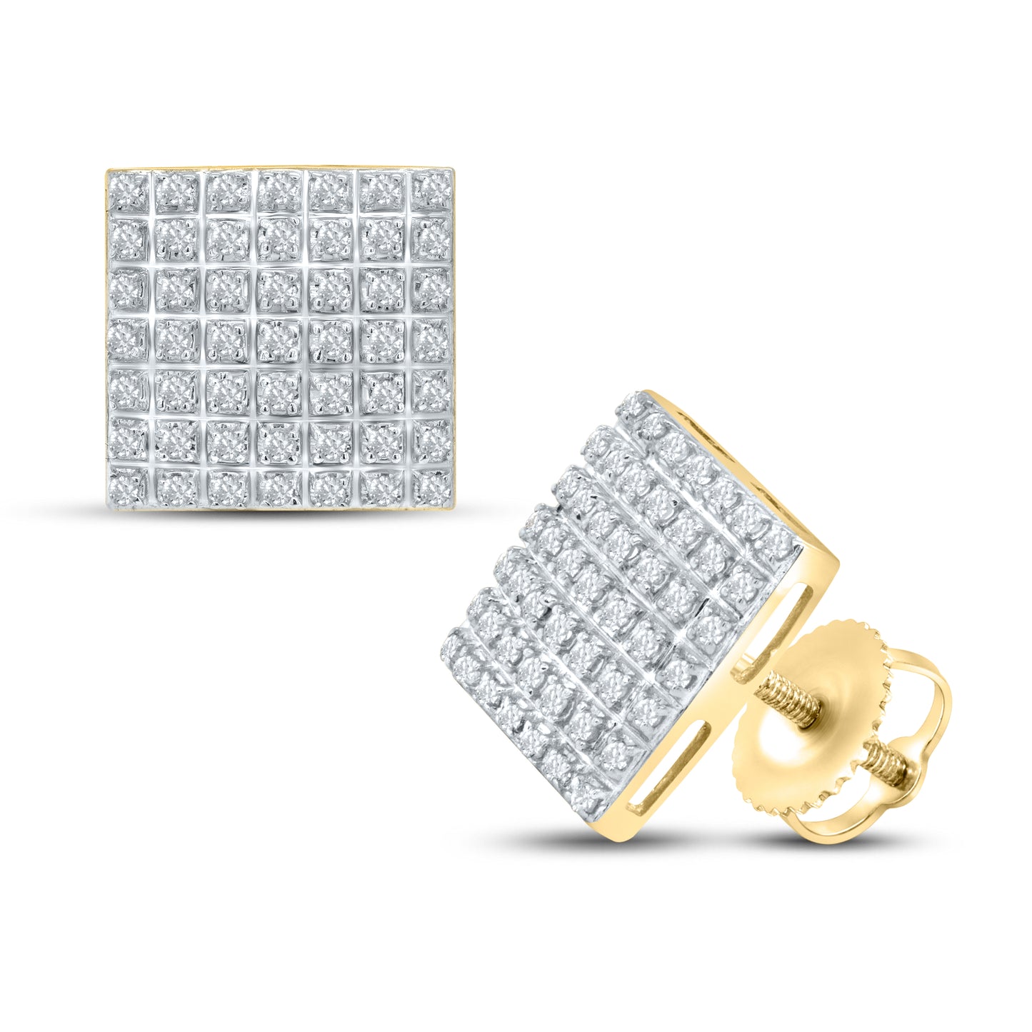 10kt Yellow Gold 0.29 CTW Natural Diamond Earrings