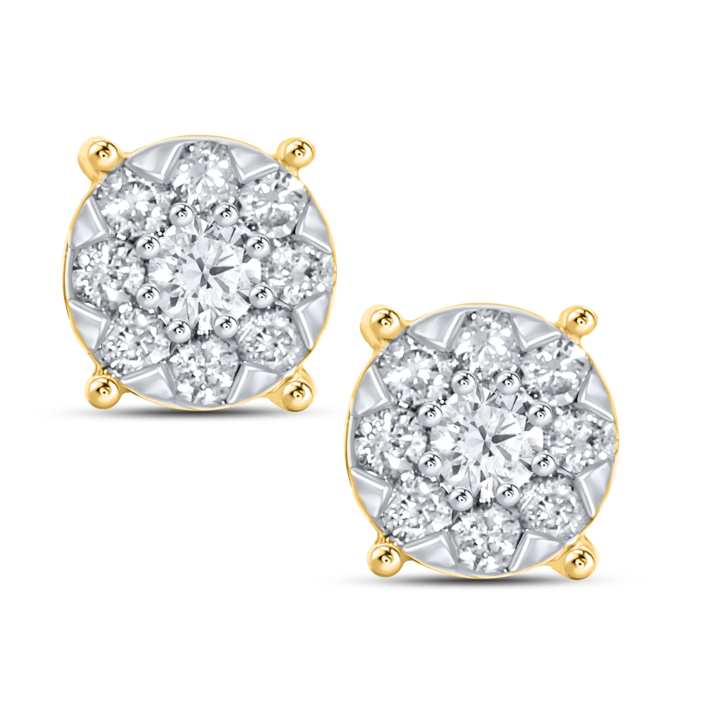 10kt yellow gold 0.23 CTW Diamond Earrings