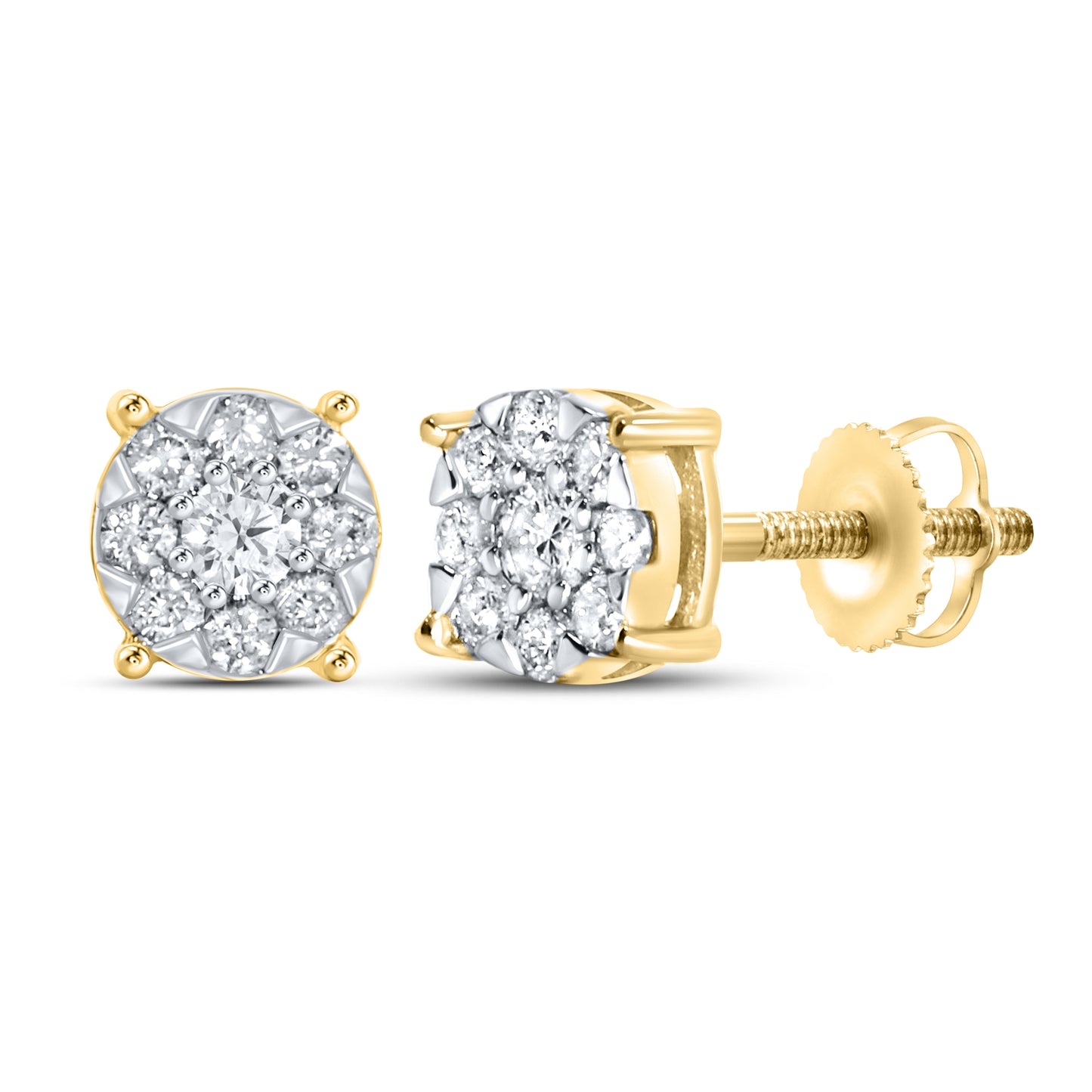 10kt yellow gold 0.23 CTW Diamond Earrings