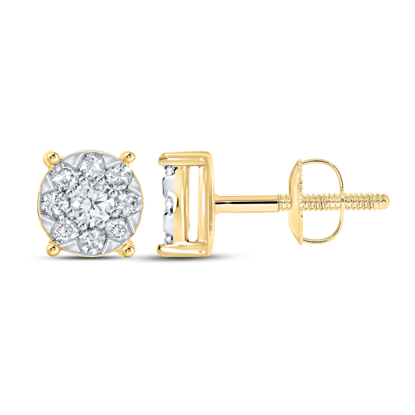 10kt yellow gold 0.23 CTW Diamond Earrings