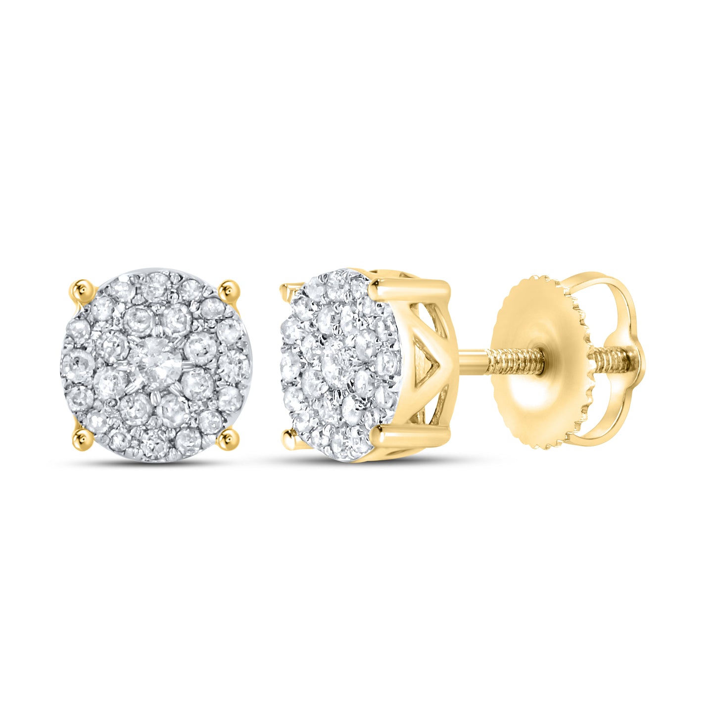 10kt yellow gold 0.22ctw Diamond Earrings