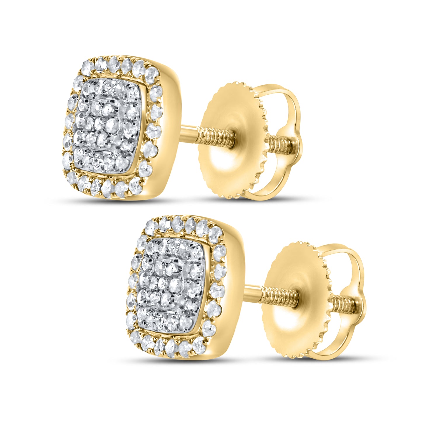 10kt Yellow Gold 0.17 CTW Natural Diamond Earrings