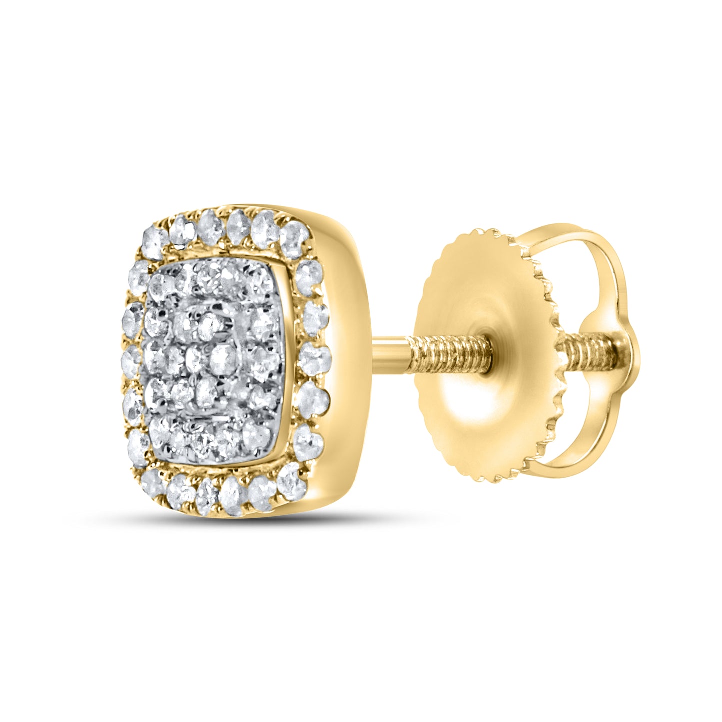 10kt Yellow Gold 0.17 CTW Natural Diamond Earrings