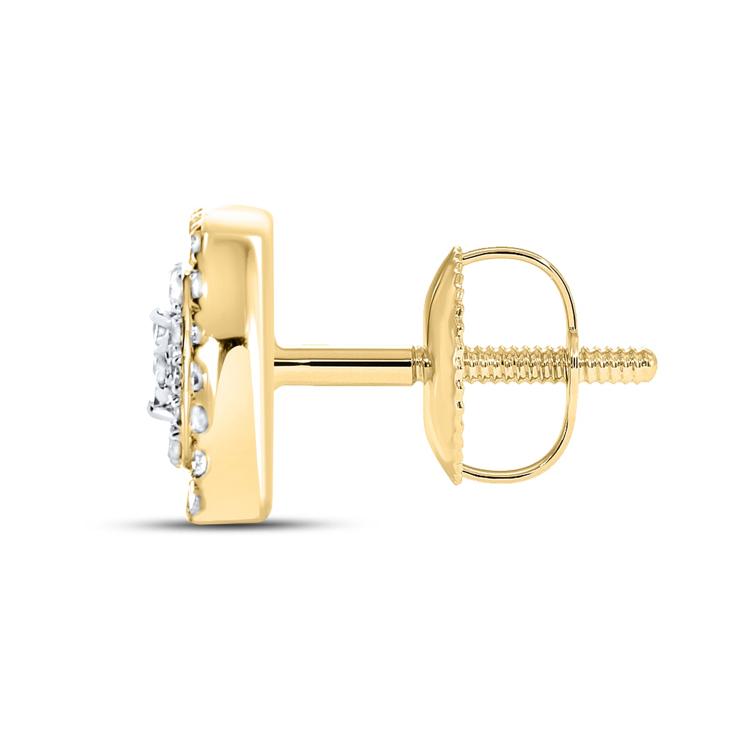 10kt Yellow Gold 0.17 CTW Natural Diamond Earrings