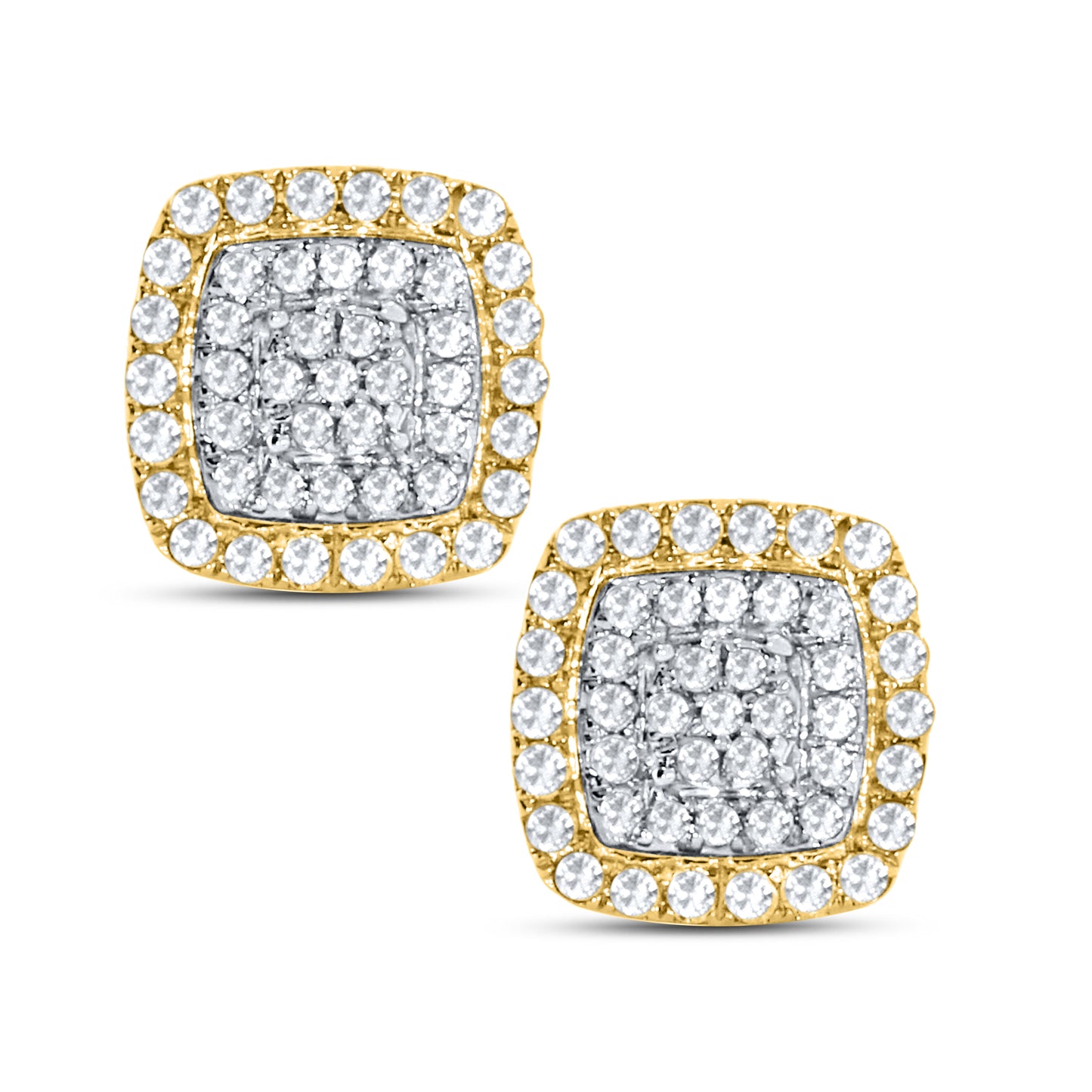 10kt Yellow Gold 0.17 CTW Natural Diamond Earrings