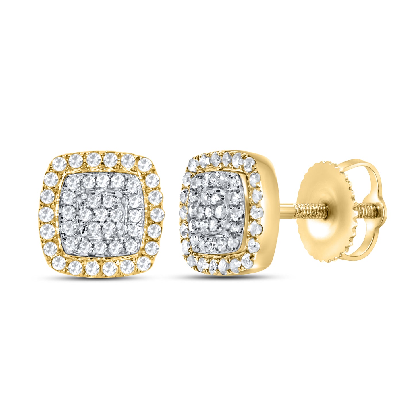 10kt Yellow Gold 0.17 CTW Natural Diamond Earrings