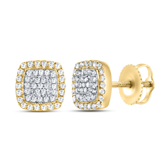 10kt Yellow Gold 0.17 CTW Natural Diamond Earrings