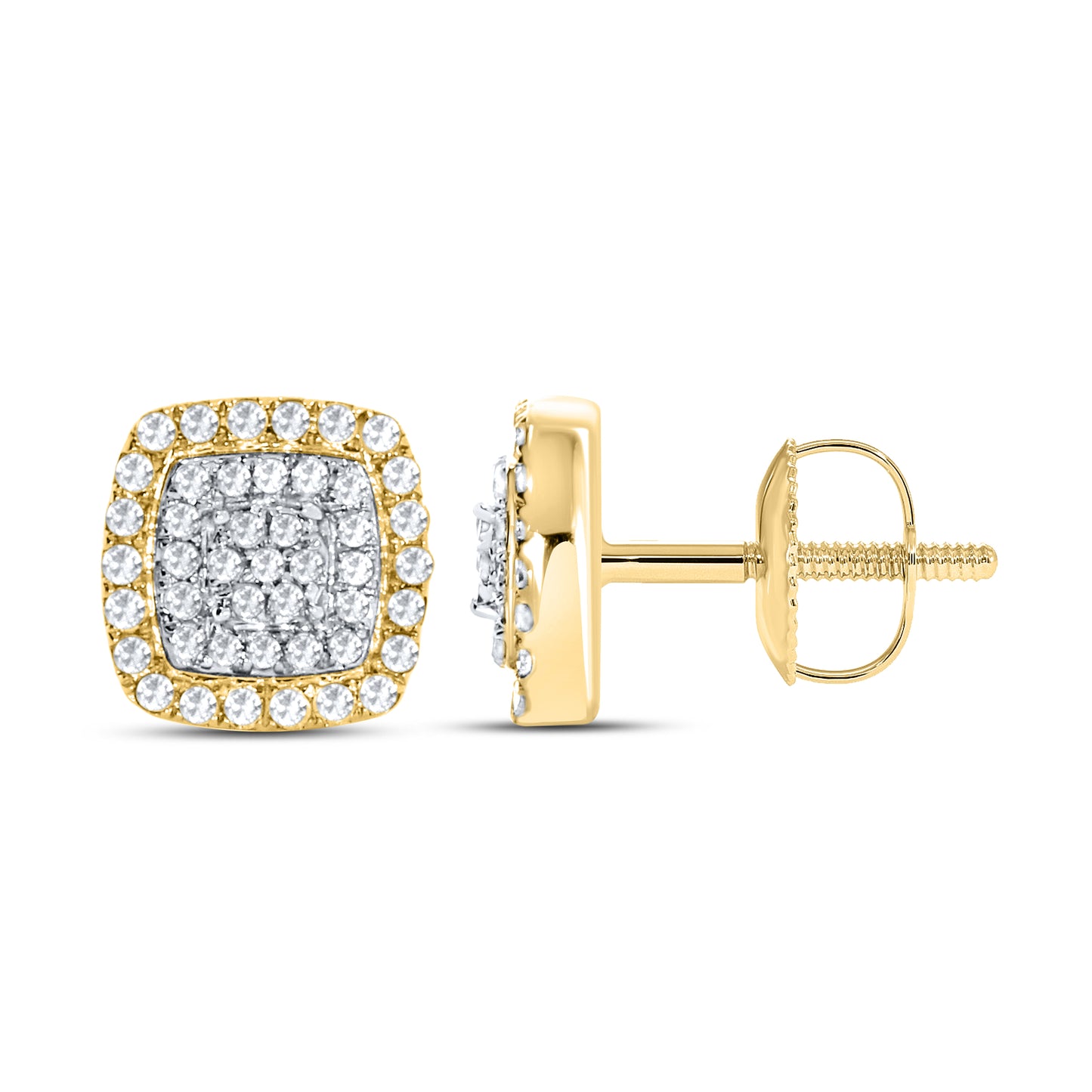 10kt Yellow Gold 0.17 CTW Natural Diamond Earrings