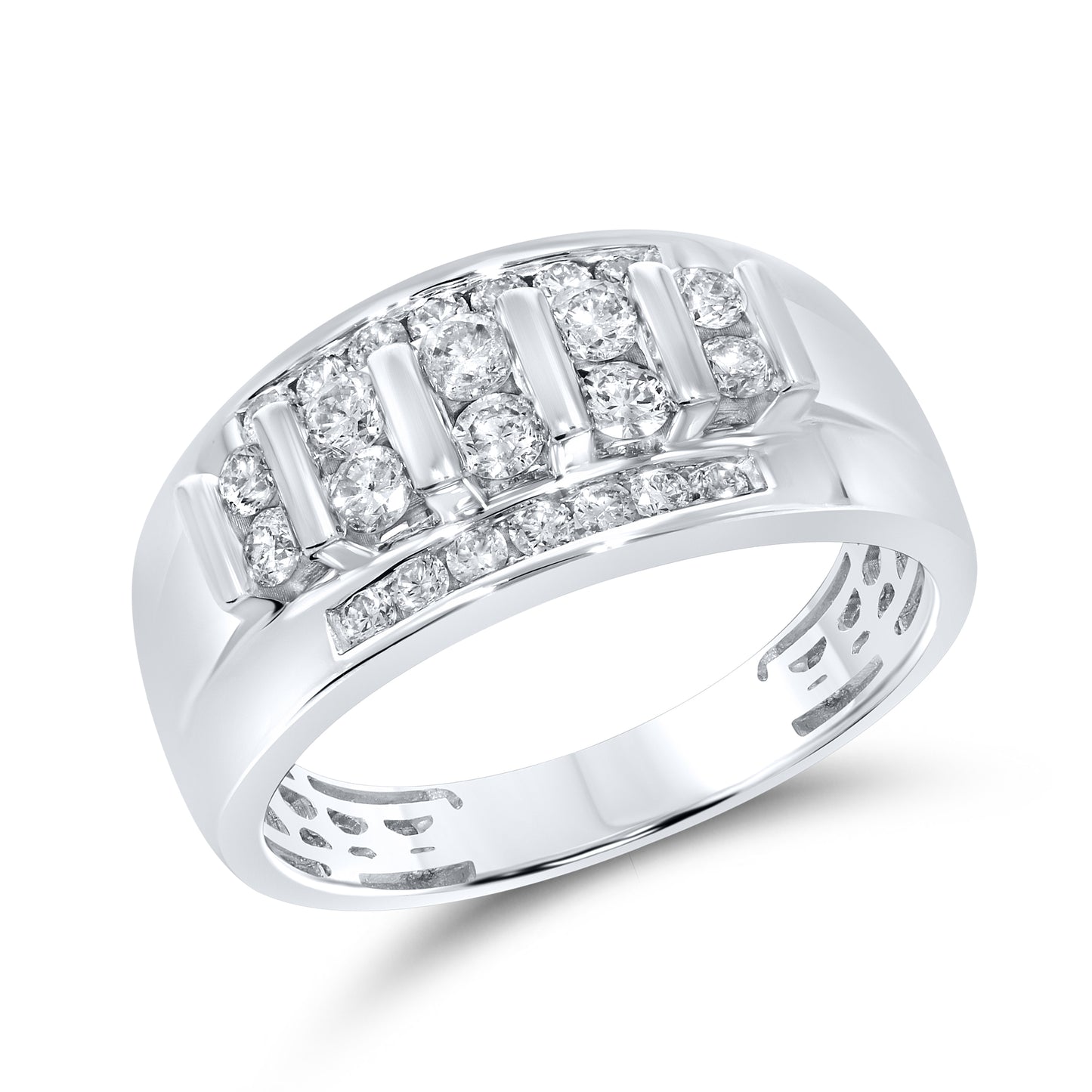 10kt White Gold 0.94 CTW Diamond Men’s Ring