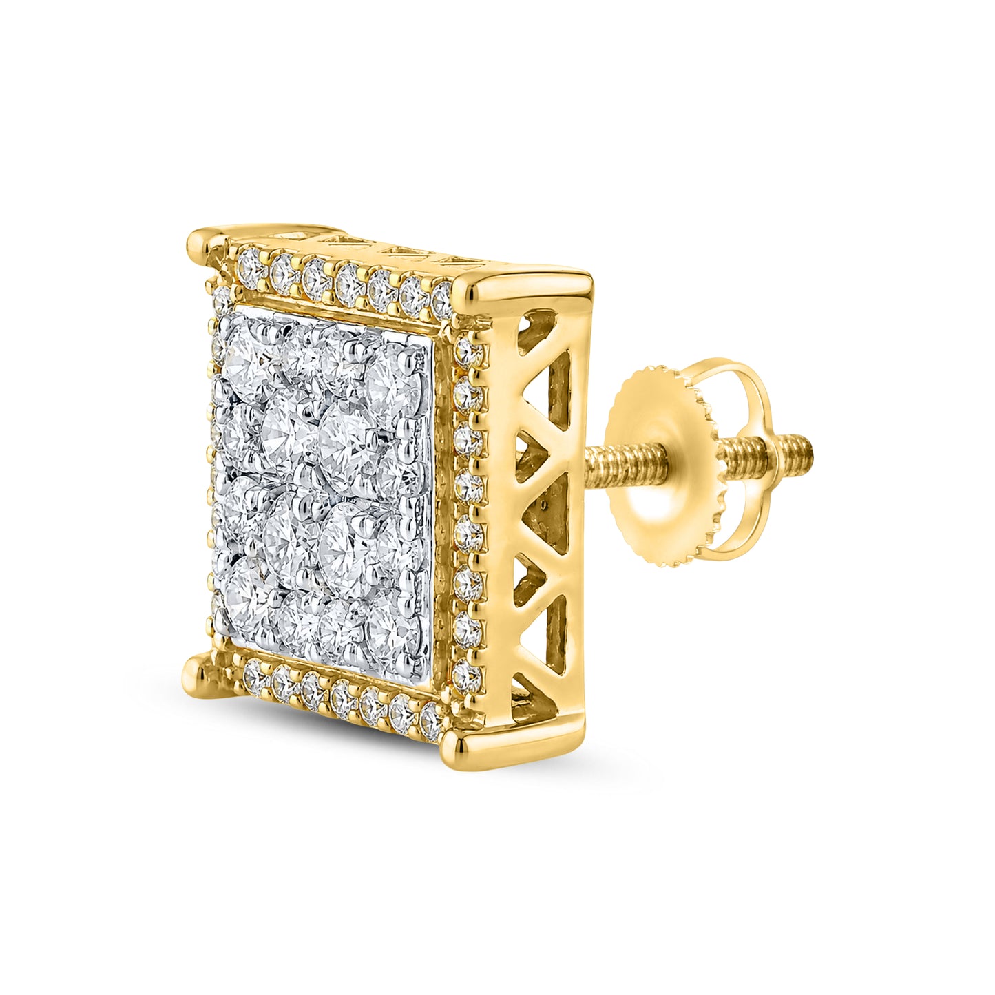 10kt Yellow Gold 0.85 CTW Natural Diamond Earrings