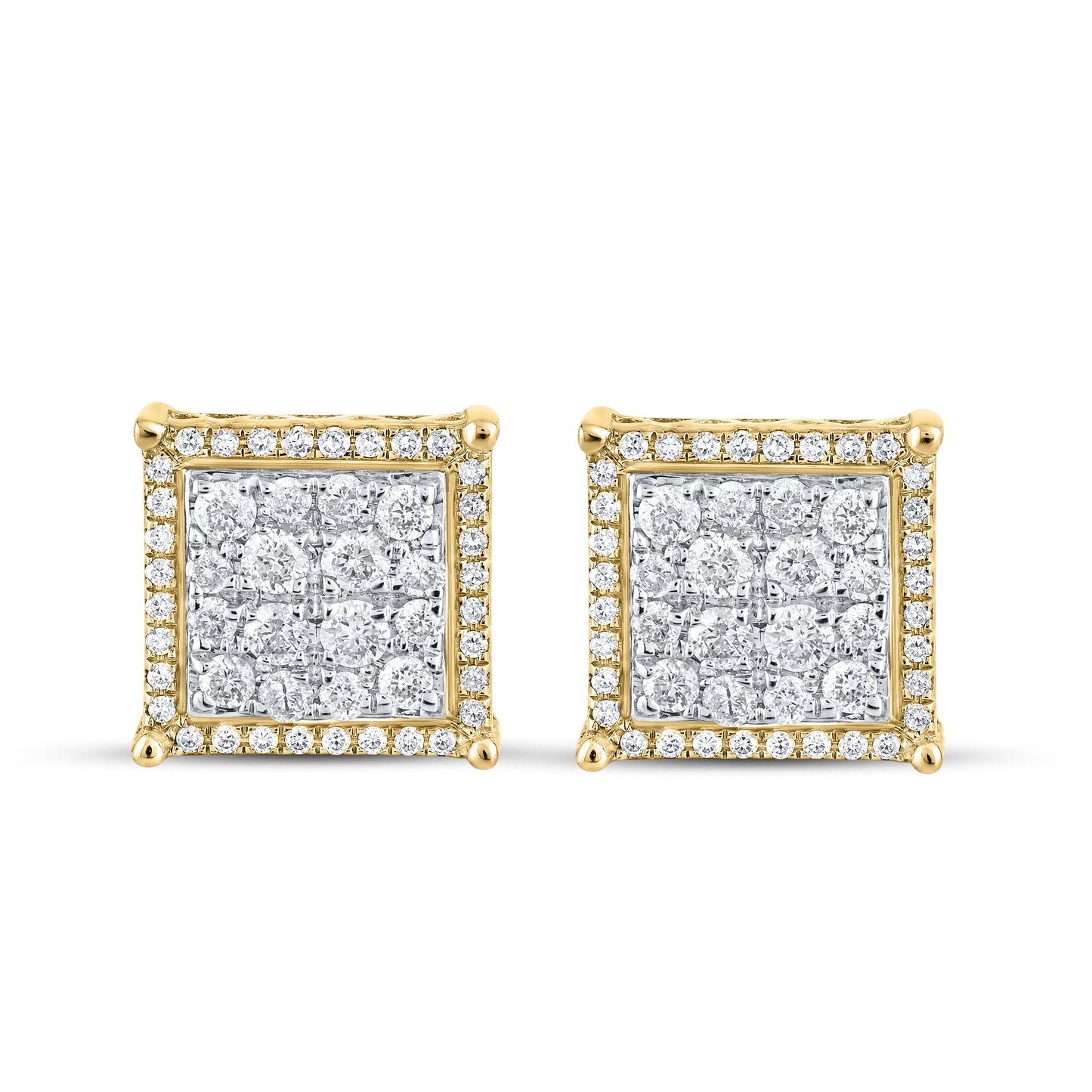 10kt Yellow Gold 0.85 CTW Natural Diamond Earrings