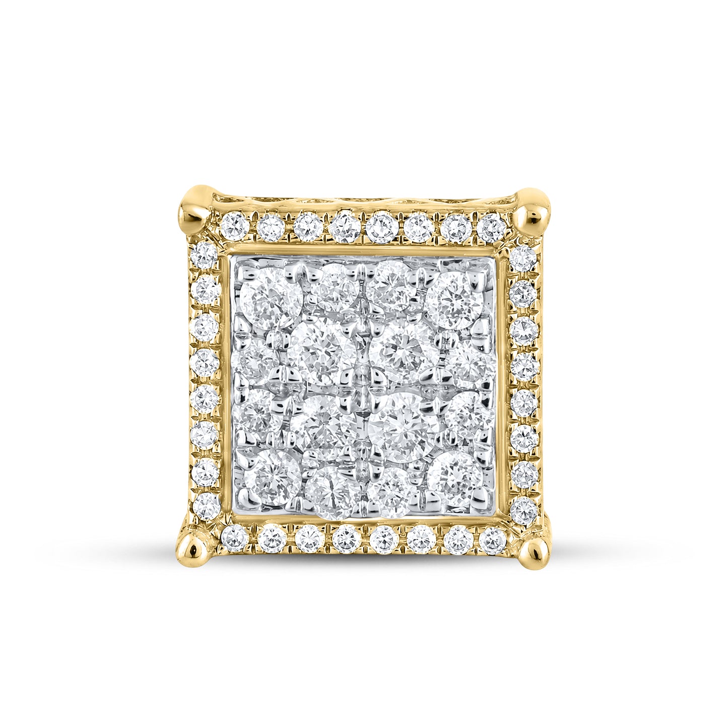 10kt Yellow Gold 0.85 CTW Natural Diamond Earrings