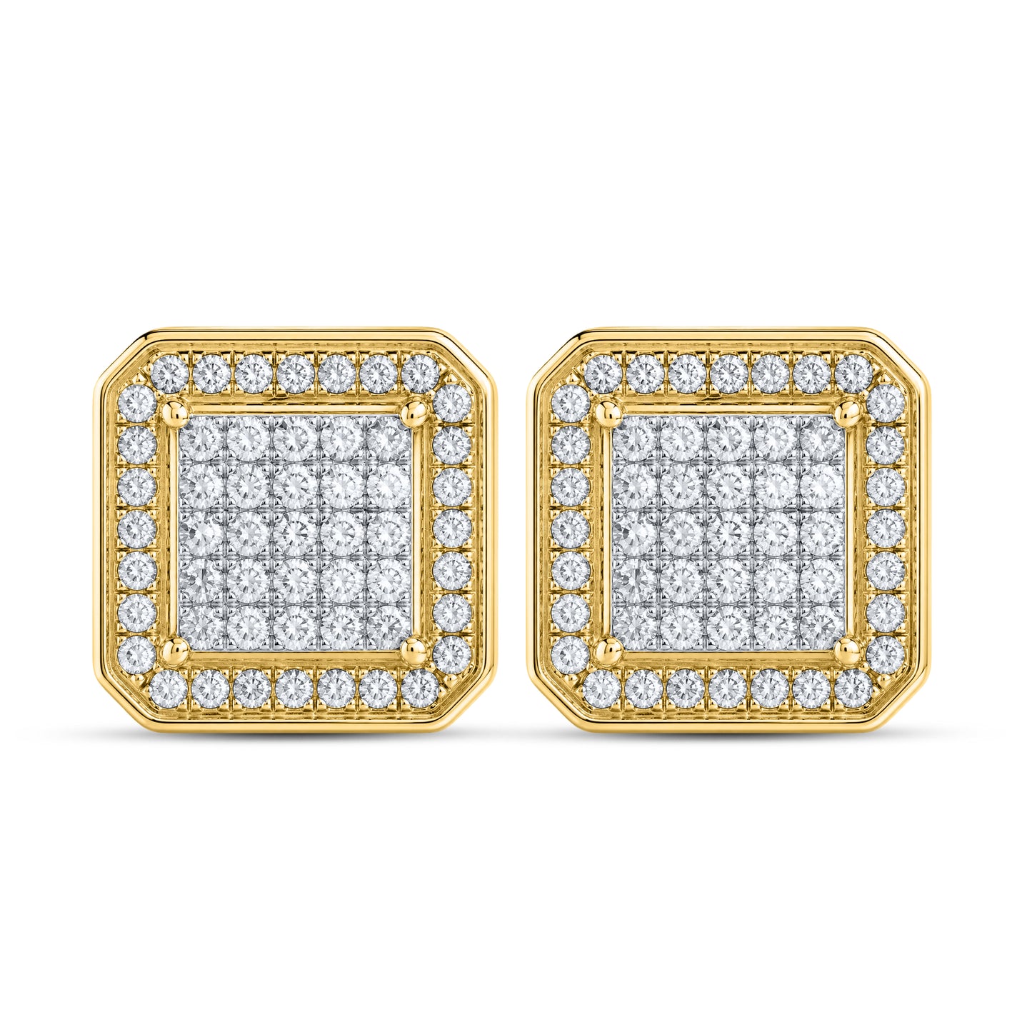 10kt Yellow Gold  0.94 CTW Natural Diamond Earrings