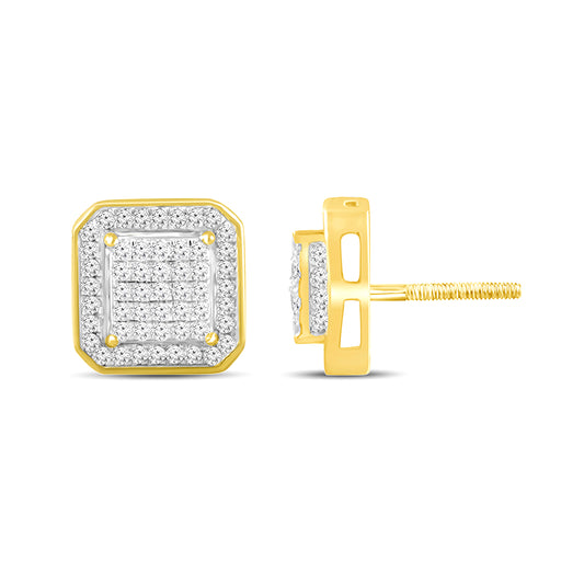 10kt Yellow Gold 1.51 CTW Natural Diamond Earrings