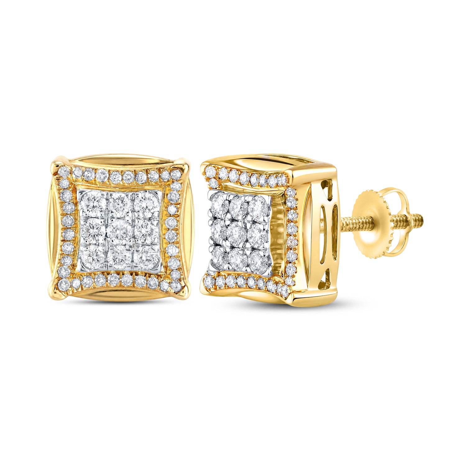 10kt Yellow Gold 0.47 CTW Natural Diamond Earrings
