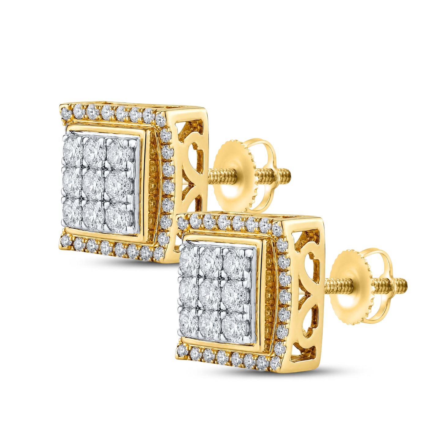 10kt Yellow Gold 0.59 CTW Natural Diamond Earrings