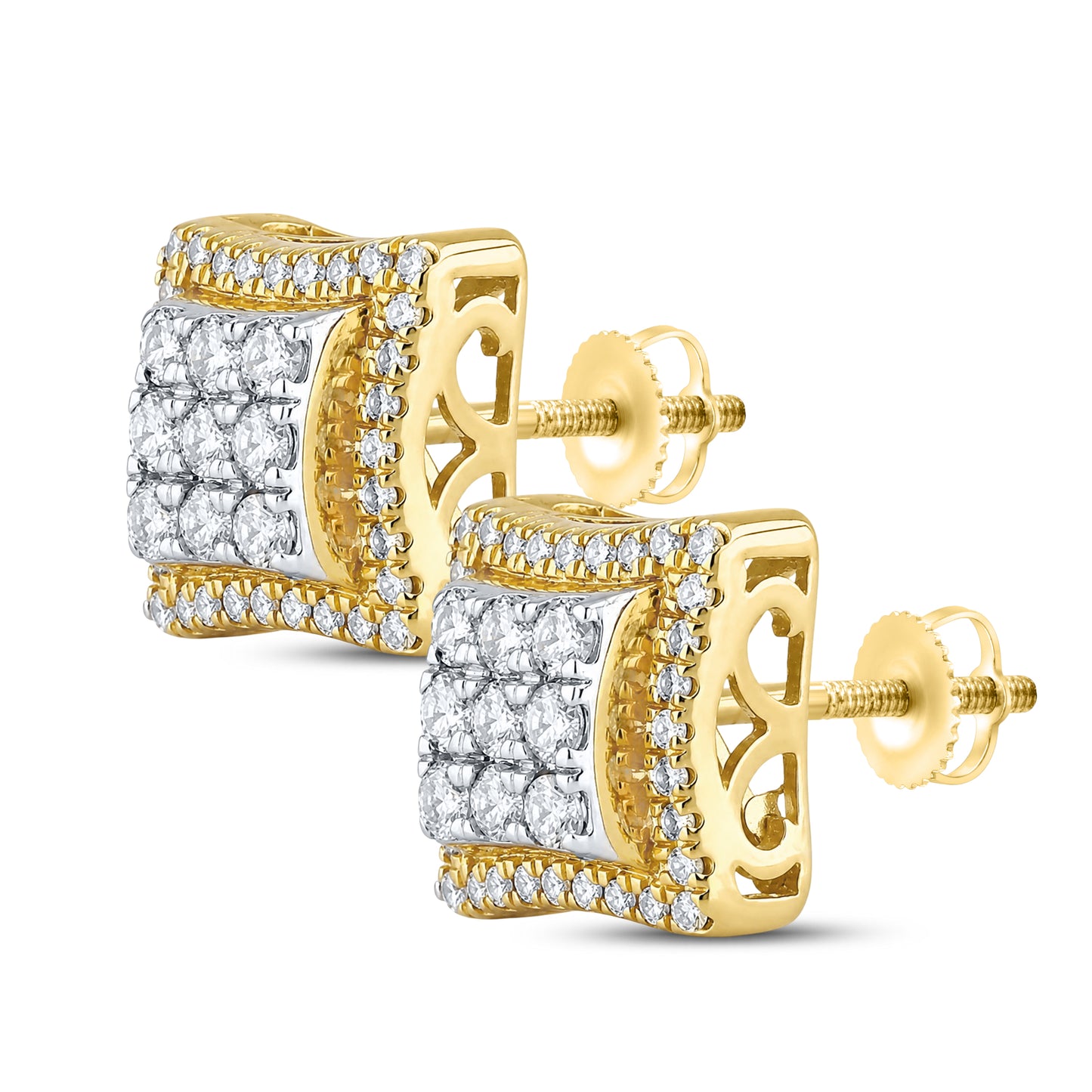 10kt Yellow Gold 0.58 CTW Natural Diamond Earrings