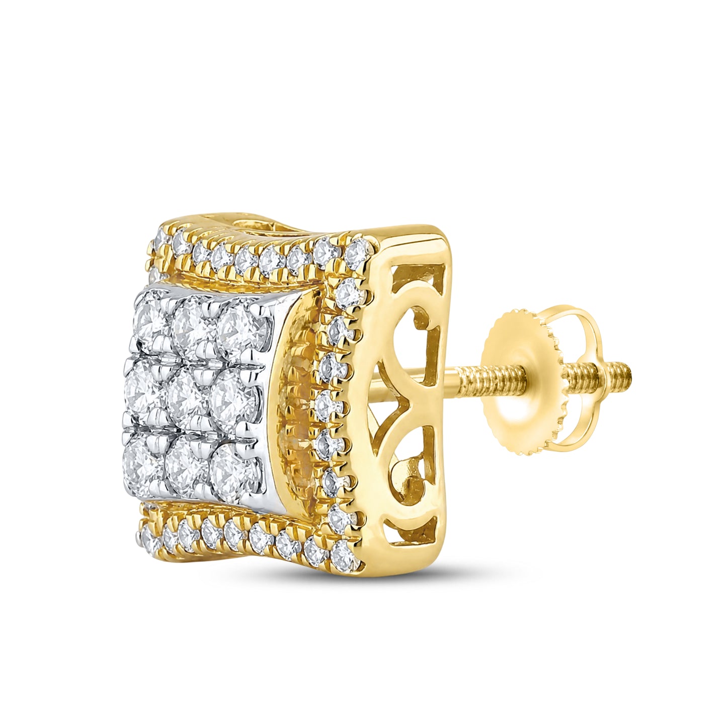 10kt Yellow Gold 0.58 CTW Natural Diamond Earrings