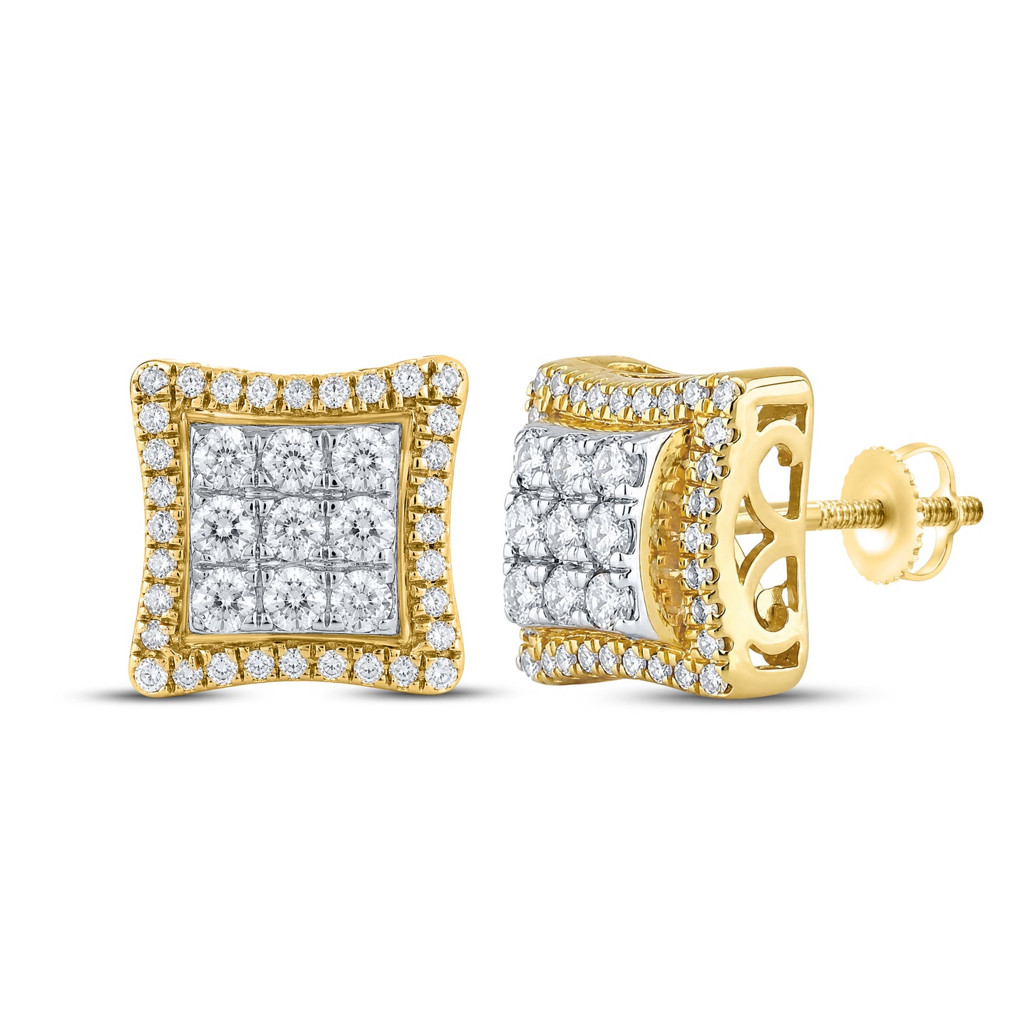 10kt Yellow Gold 0.58 CTW Natural Diamond Earrings