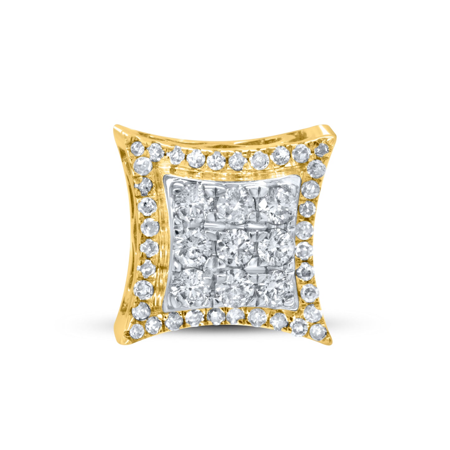 10kt Yellow Gold 0.88 CTW Natural Diamond Earrings