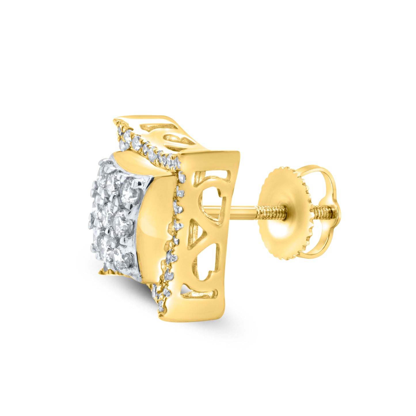 10kt Yellow Gold 0.88 CTW Natural Diamond Earrings