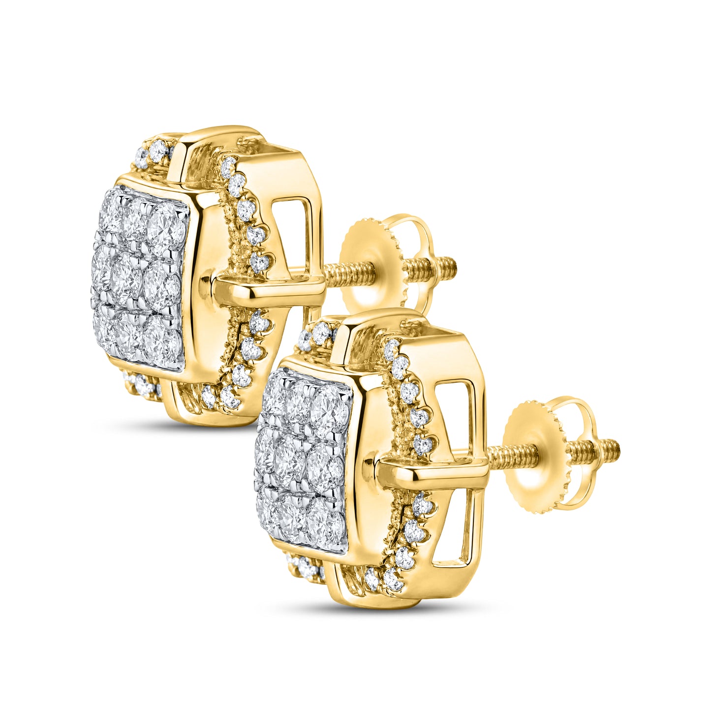 10kt Yellow Gold 1.03 CTW Natural Diamond Earrings