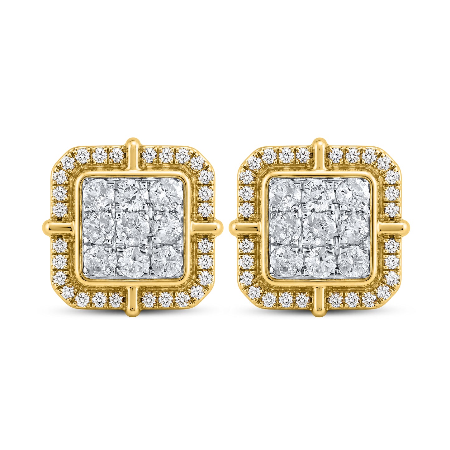 10kt Yellow Gold 1.03 CTW Natural Diamond Earrings
