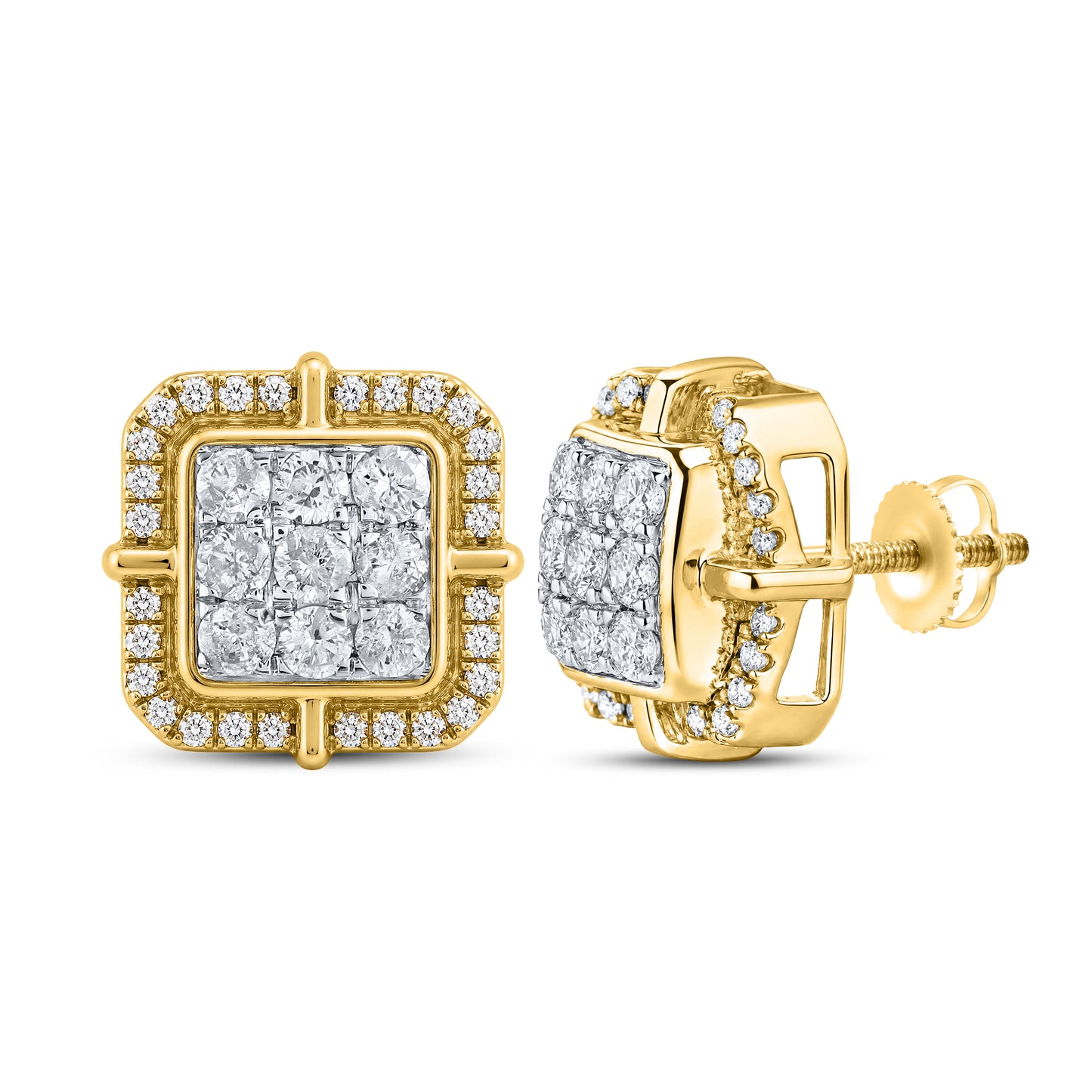 10kt Yellow Gold 1.03 CTW Natural Diamond Earrings