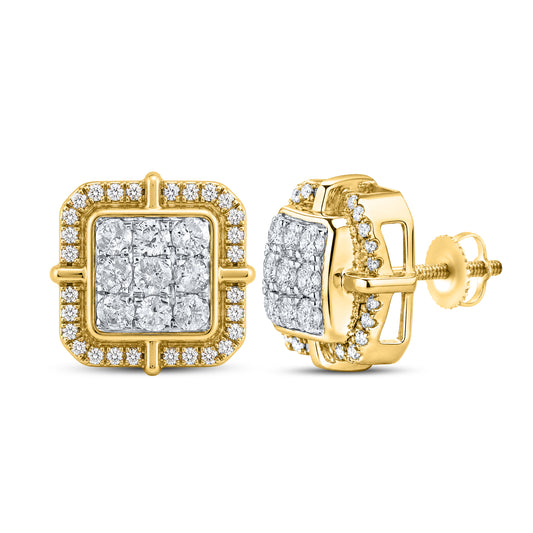 10kt Yellow Gold 1.03 CTW Natural Diamond Earrings