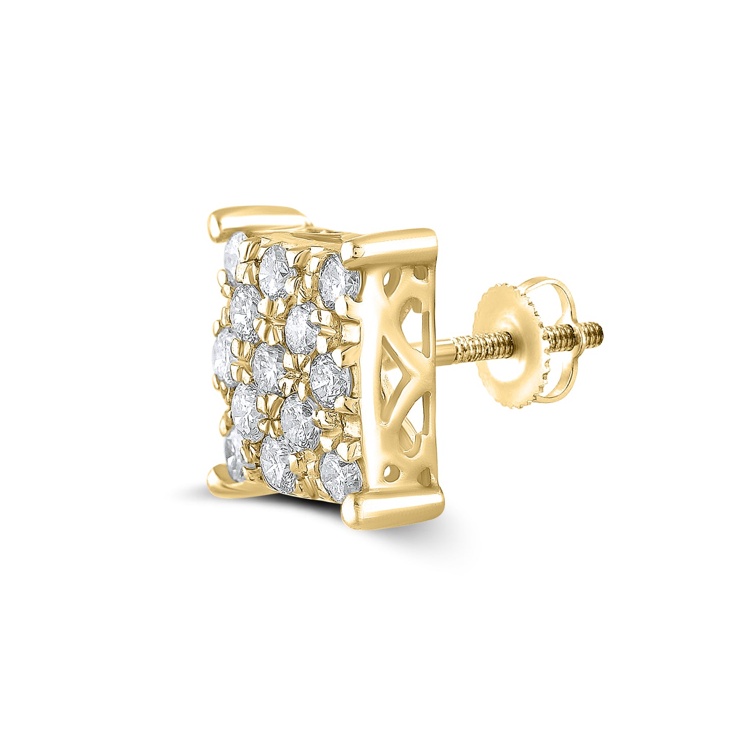 10kt Yellow Gold 0.95 CTW Natural Diamond Earrings