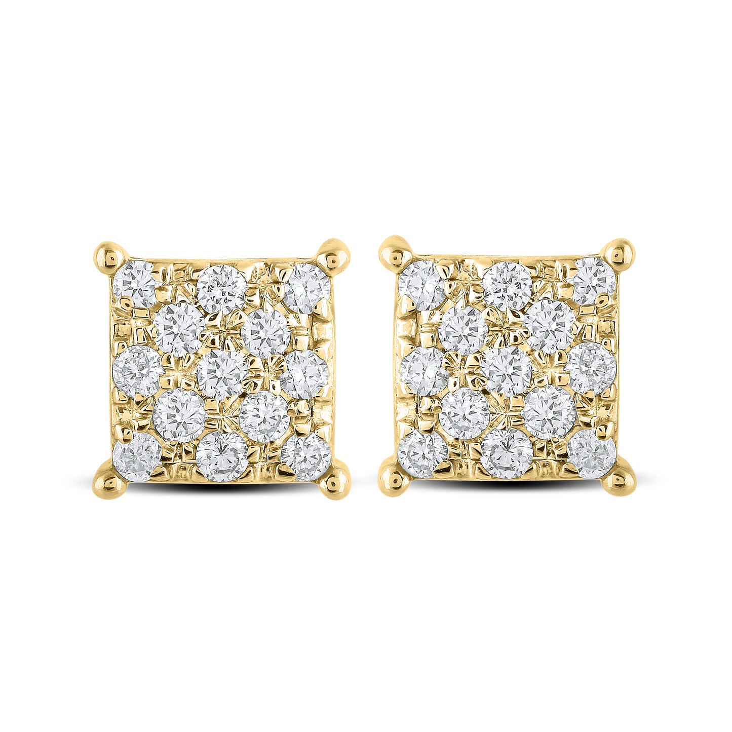 10kt Yellow Gold 0.95 CTW Natural Diamond Earrings