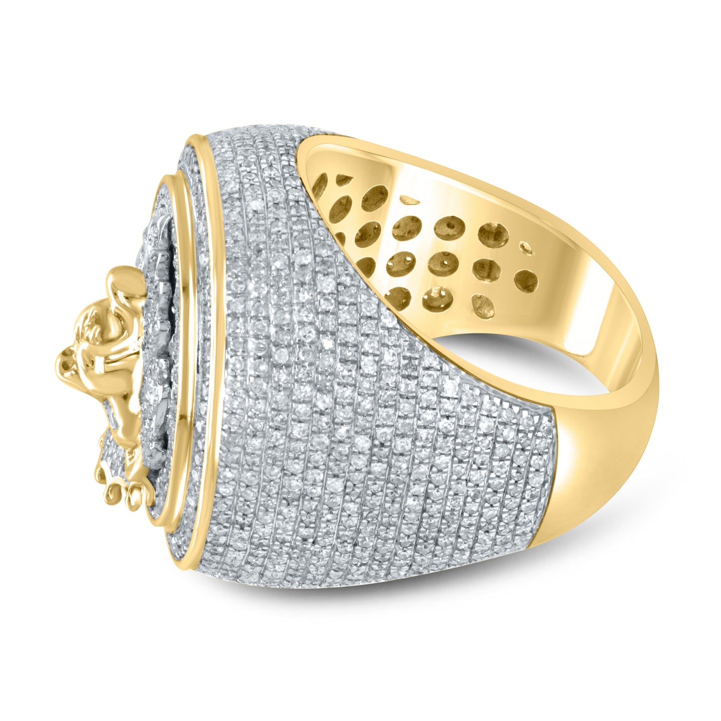 10kt Yellow Gold 2.55 CTW Mens Diamond Ring