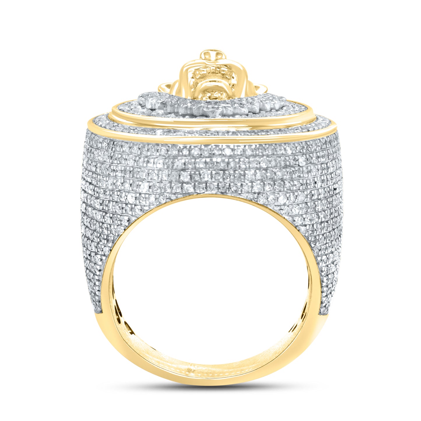 10kt Yellow Gold 2.55 CTW Mens Diamond Ring