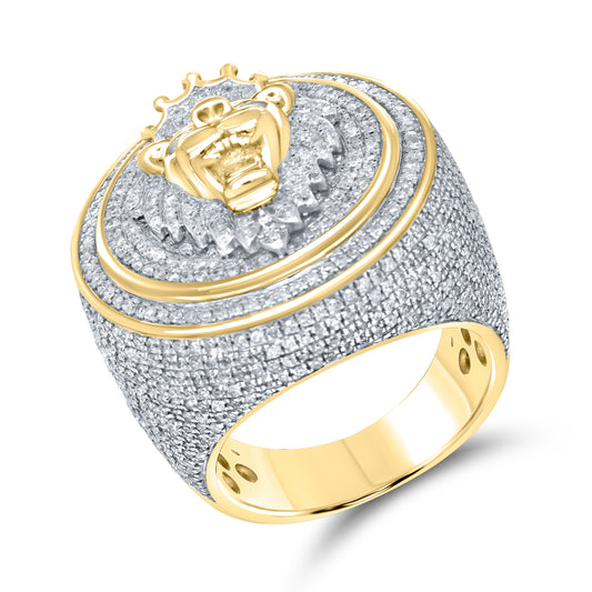 10kt Yellow Gold 2.55 CTW Mens Diamond Ring