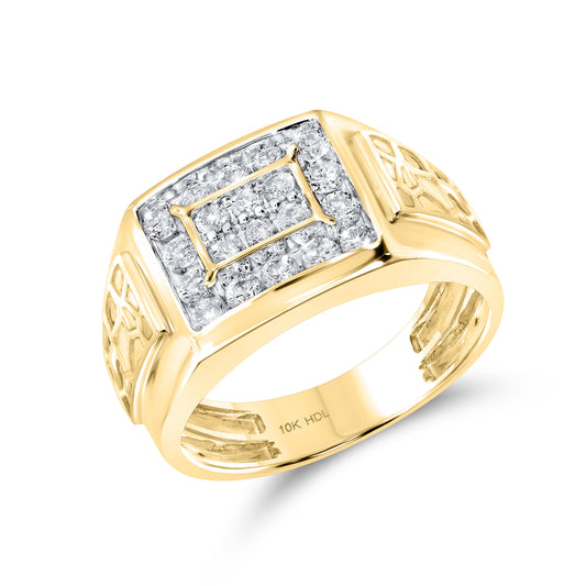 10k Yellow Gold 0.93 CTW Men’s Diamond Ring