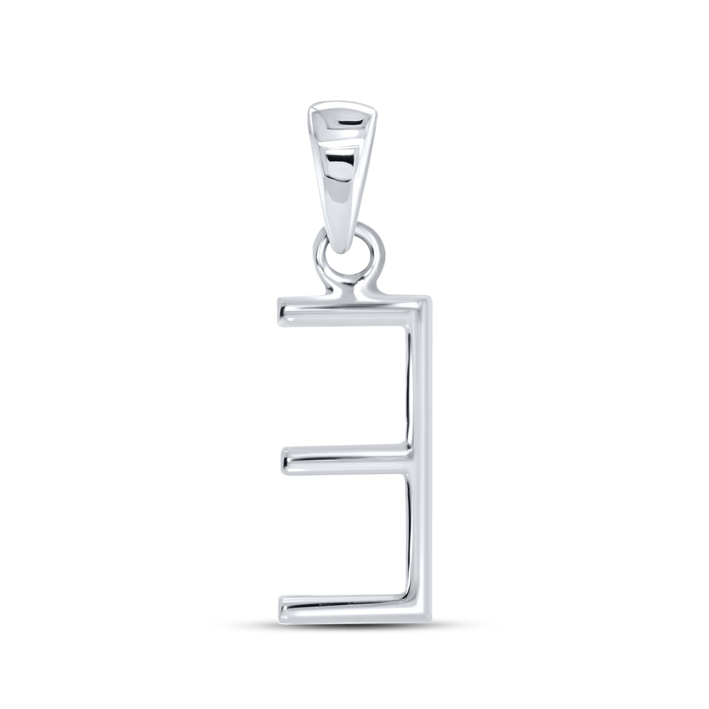 Silver 0.08 CTW Diamond Initial E Charm