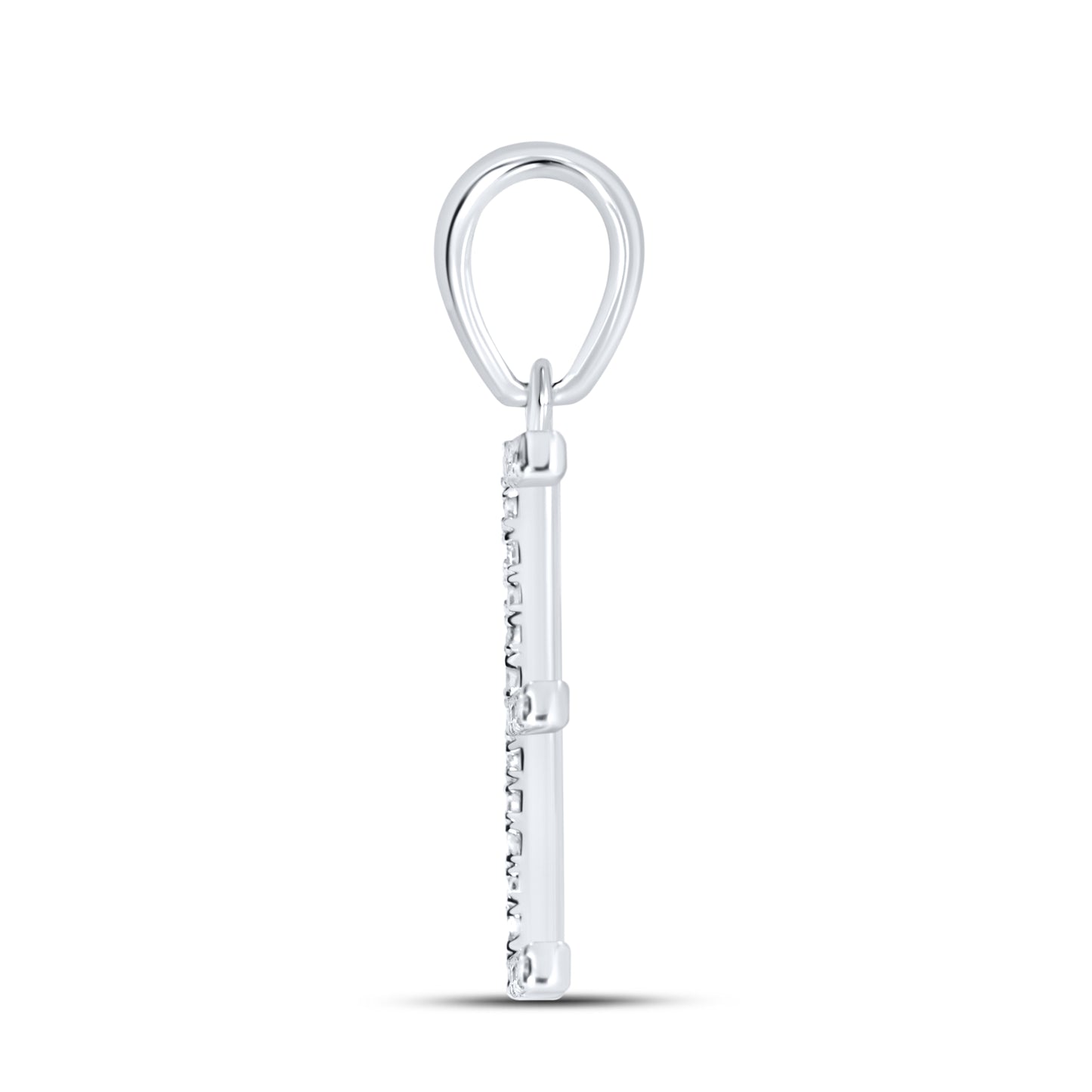 Silver 0.08 CTW Diamond Initial E Charm