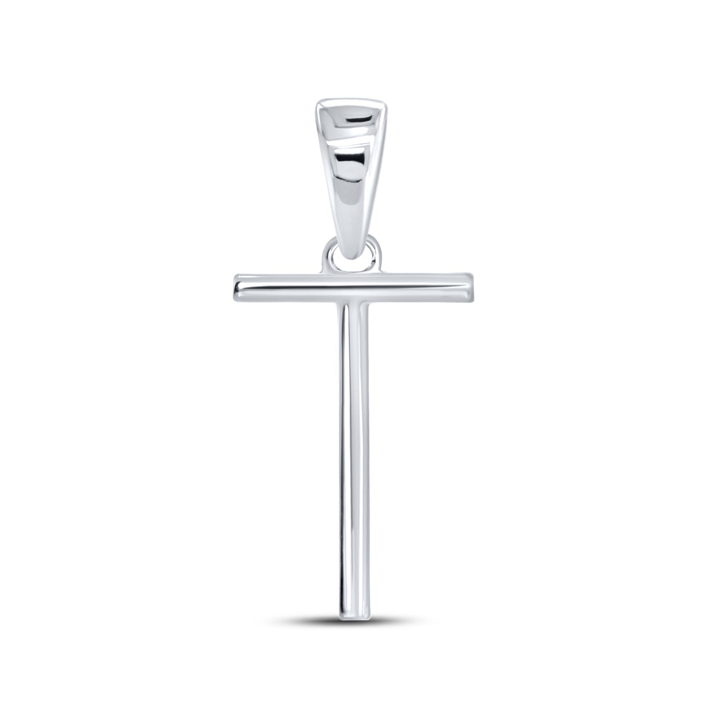 10kt White Gold 0.06 ctw Diamond Initial T Charm