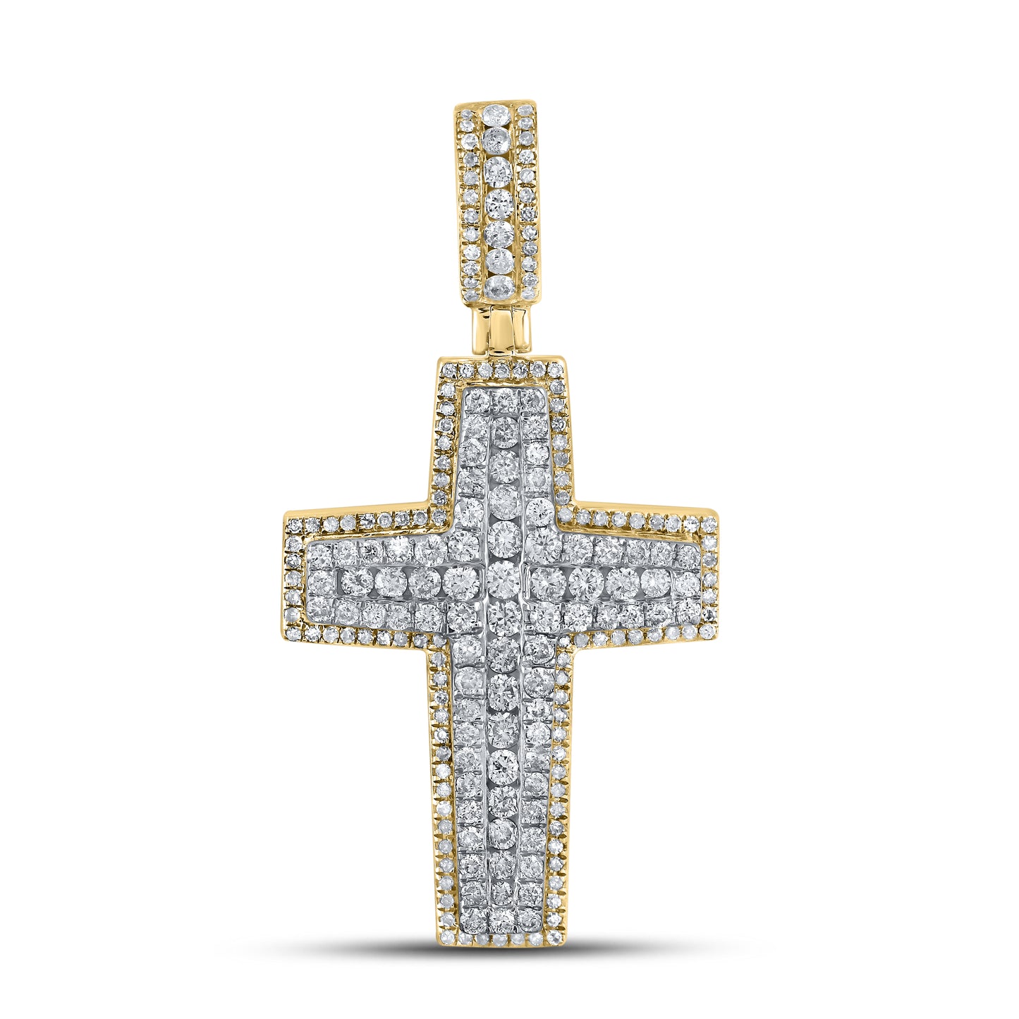 10kt Yellow Gold 2 CTW Cross Diamond Charm