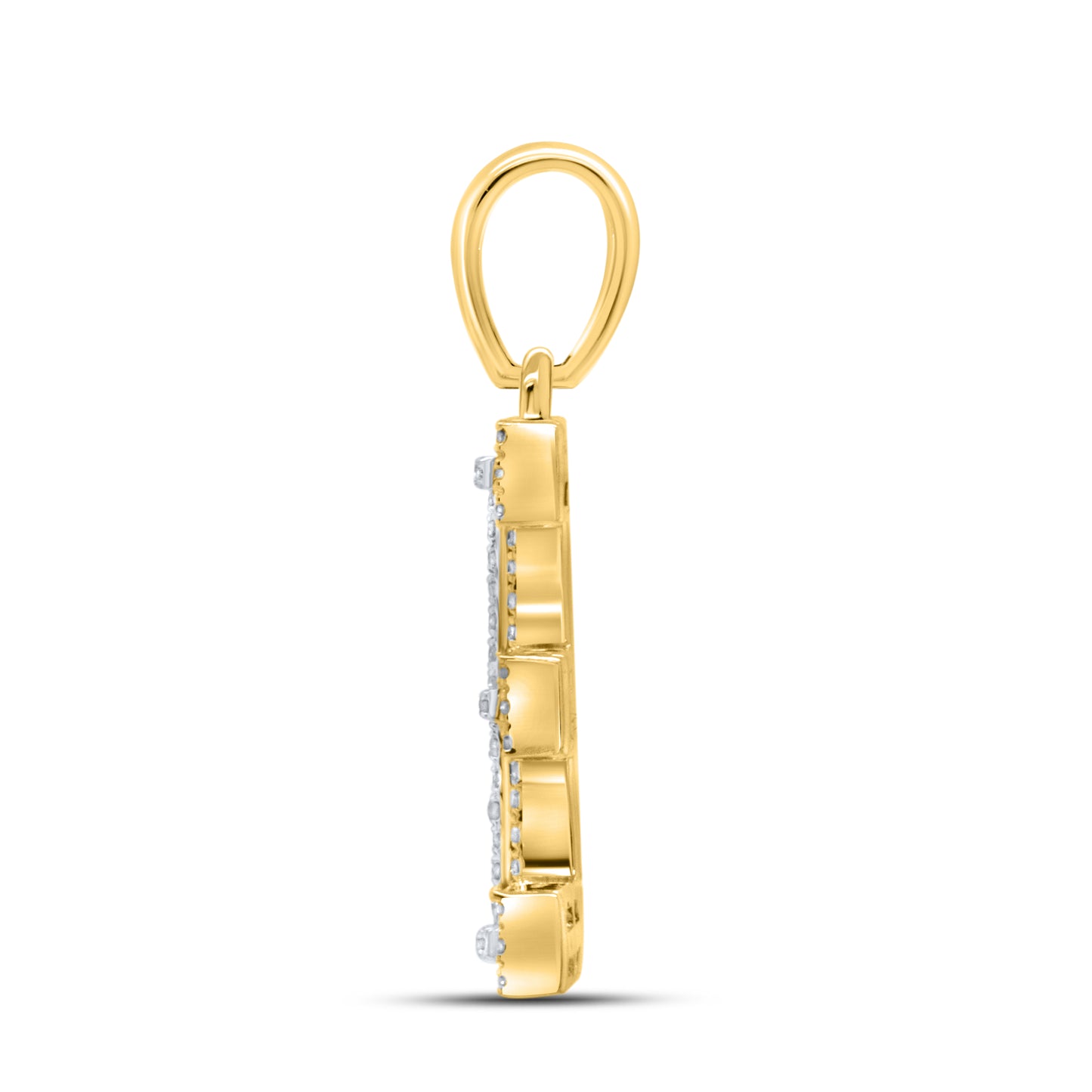 10kt yellow gold 0.31ctw Diamond Initial E Charm