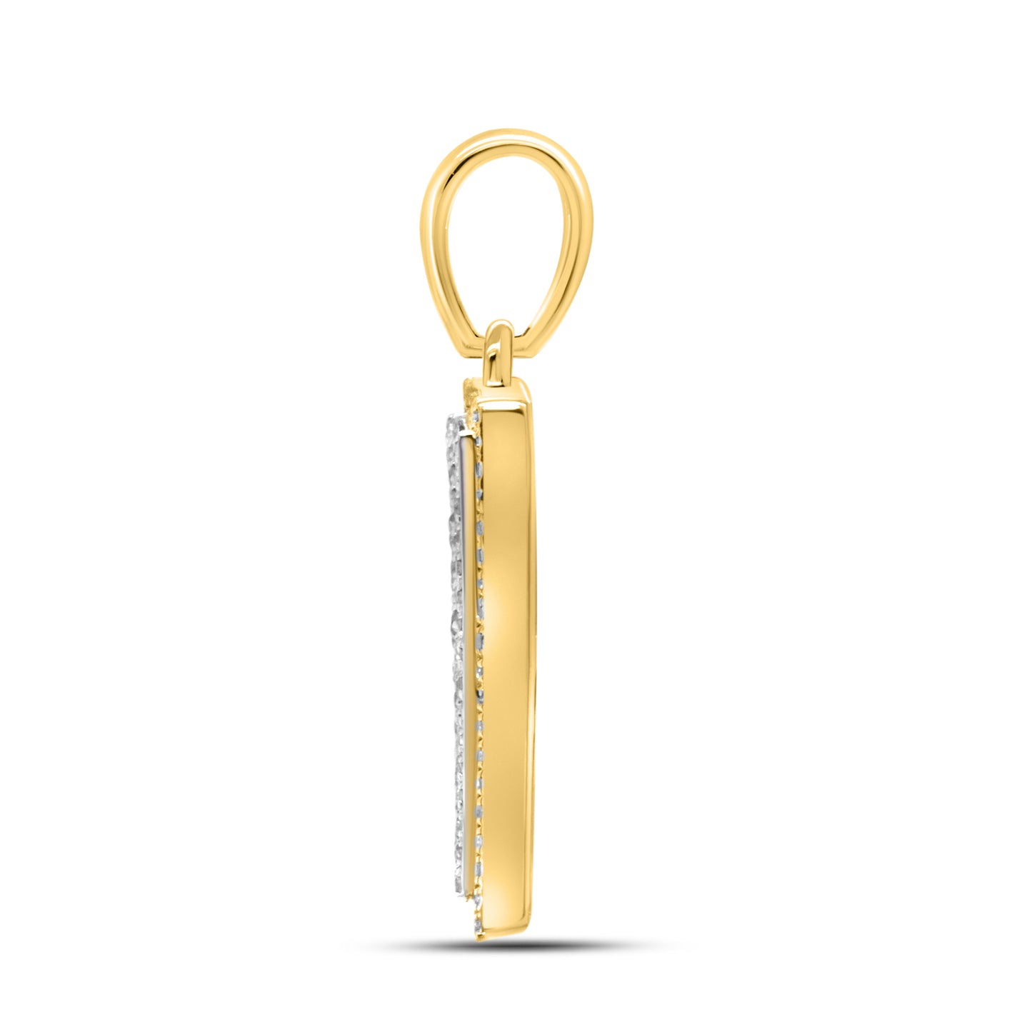 10kt yellow gold 0.48CTW Diamond Initial M Charm