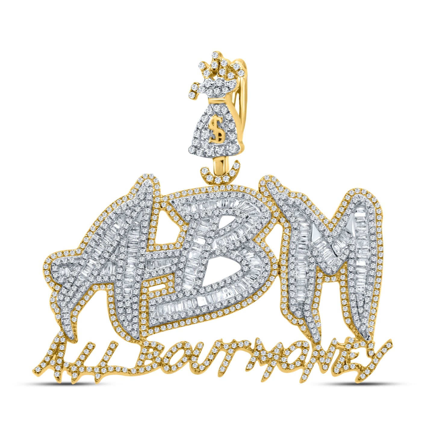 10kt yellow gold 2.97ctw Diamond Charm