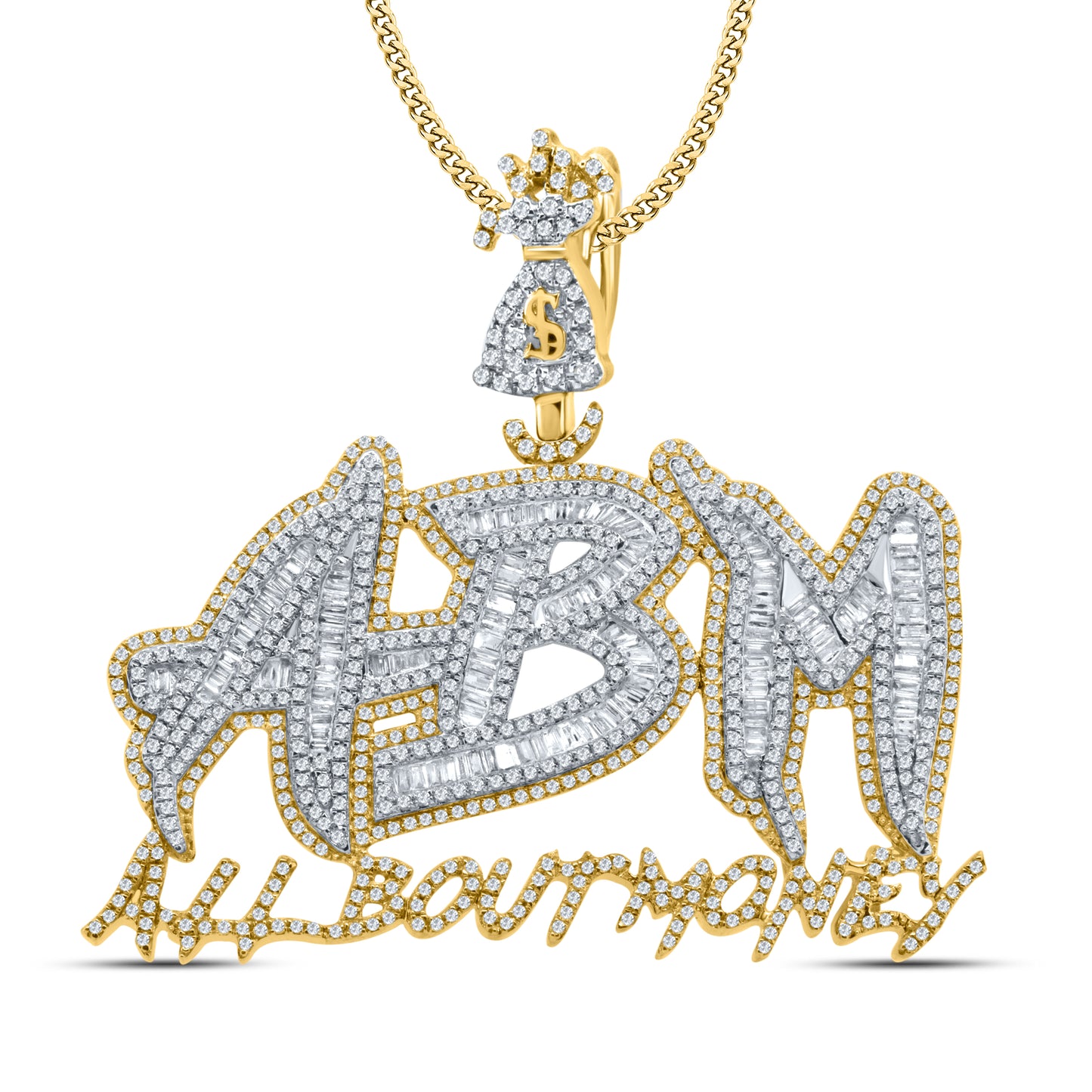 10kt yellow gold 2.97ctw Diamond Charm