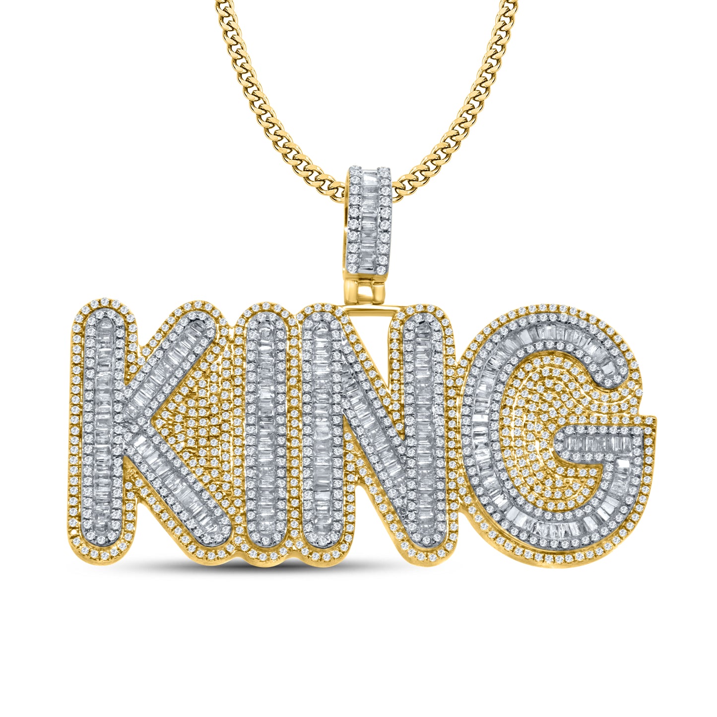 10kt yellow gold 3.47 CTW Diamond KING CHARM